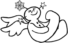 Snow Angel 1 Coloring Page