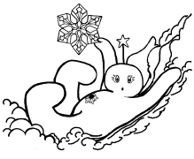 Snow Angel 12 Coloring Page