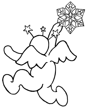 Snow Angel 15 Coloring Page
