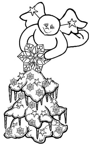 Snow Angel 16 Coloring Page