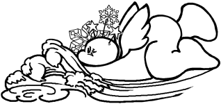 Snow Angel 2 Coloring Page