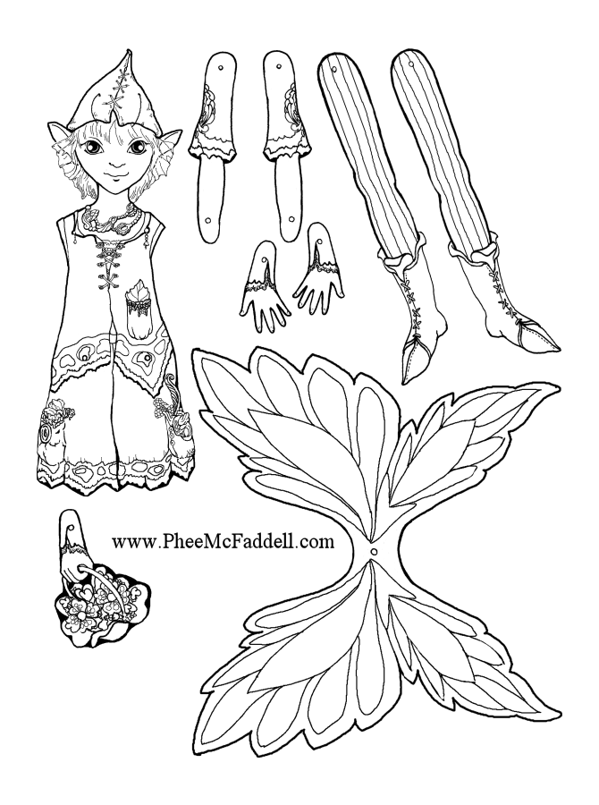 Mayfly Fairy Puppet coloring and craft Project  www.pheemcfaddell.com