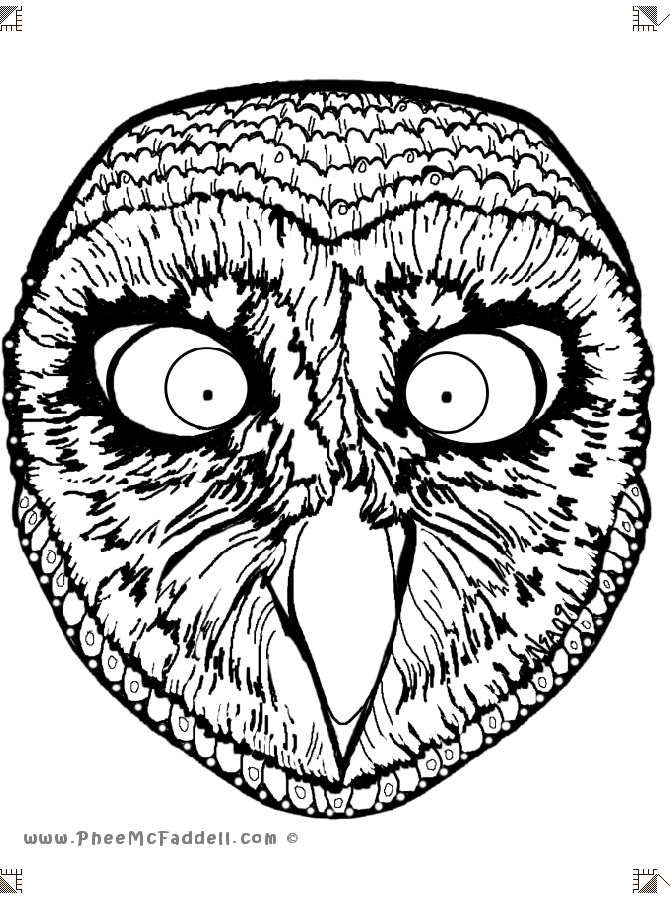 Owl Mask www.PheeMcFaddell.com