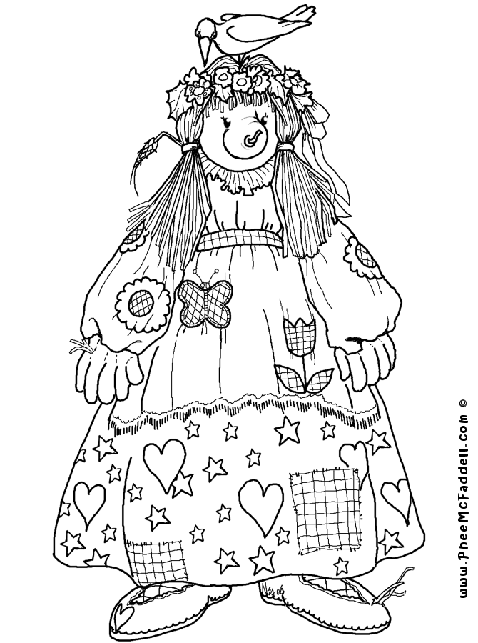 Download Matilda Scarecrow Coloring Page