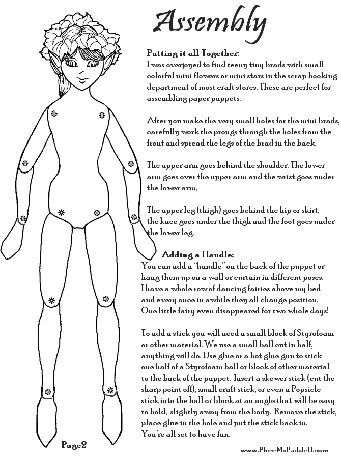 Fairy Puppet Instructions www.pheemcfaddell.com